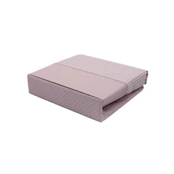 Cannon Dots & Stripes Fitted Sheet Set - Poly Cotton - Single & Twin - 2 Pcs - OldRose