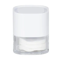 Wenko Oria White Acrylic Bathroom Storage Box with Lid: Cosmetic Organizer & Jewelry Holder