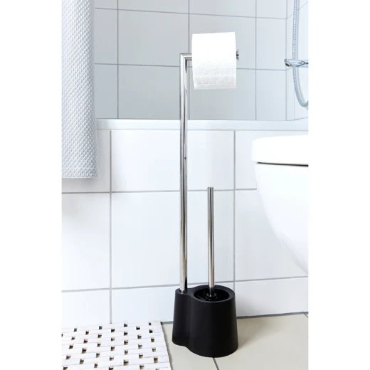 Wenko Avola Free-standing Rustproof Toilet Set - Black - Wenko - Image 2