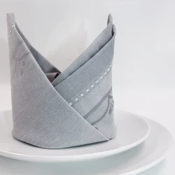 Nova Home Irene Table Napkins Set - 6pcs - 42x42 Cm - Grey