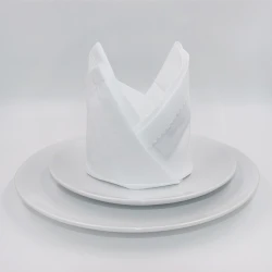 Nova Home Irene Table Napkins Set - 6pcs - 42x42 Cm - White