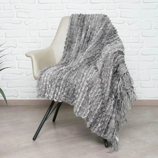Nova Home Bree Knitted Throw - 130X170 Cm - Grey Nova Home Bree Knitted Throw - 130X170 Cm - Grey
