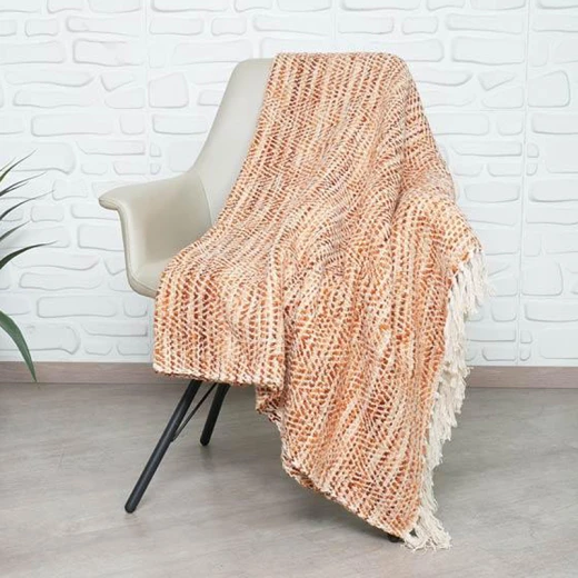 Nova Home Morgan Knitted Throw - 130X170 Cm - Terra Nova Home Morgan Knitted Throw - 130X170 Cm - Terra