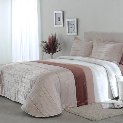 Nova Home Adkins Spanish Jaquard Comforter Set - 6pcs - King & Super King - Pink Nova Home Adkins Spanish Jaquard Comforter Set - 6pcs - King & Super King - Pink