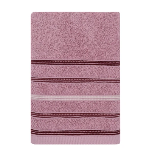 Nova Home Orion Striped Towel - 100% Cotton - 30x50 Cm - Rose - Nova Home - Image 3