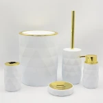 Weva Luminous Bathroom Set - 5 Pcs - White - Weva