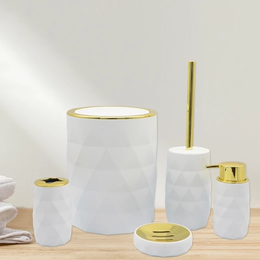 Weva Luminous Bathroom Set - 5 Pcs - White - Weva - Image 4