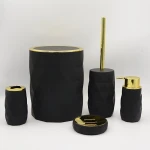 ويفا "Luminous" طقم اكسسوارات الحمام - 5 قطع - أسود - ويفا