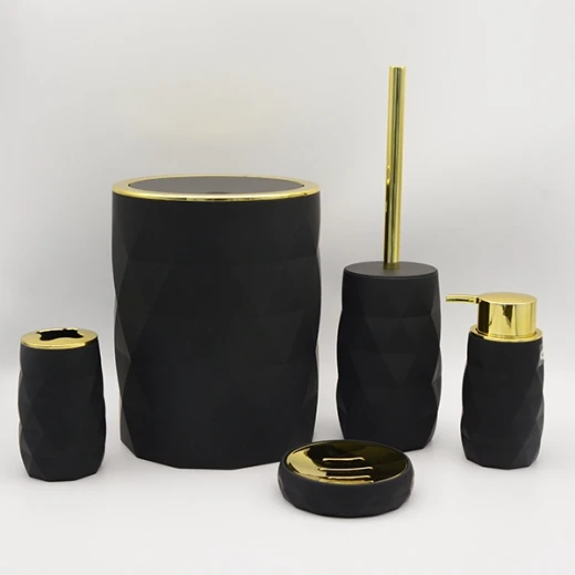 ويفا "Luminous" طقم اكسسوارات الحمام - 5 قطع - أسود - ويفا - Image 2