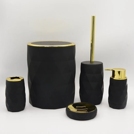 ويفا "Luminous" طقم اكسسوارات الحمام - 5 قطع - أسود - ويفا - Image 3