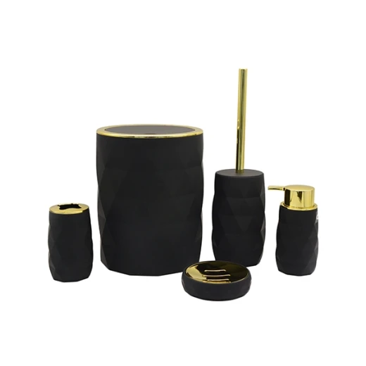 ويفا "Luminous" طقم اكسسوارات الحمام - 5 قطع - أسود - ويفا - Image 4