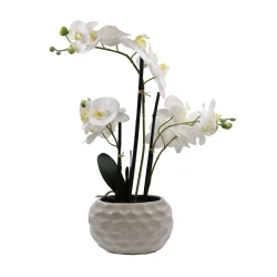 Nova Home "Graceful" Flower Arrangement with Pot- 59 cm - White