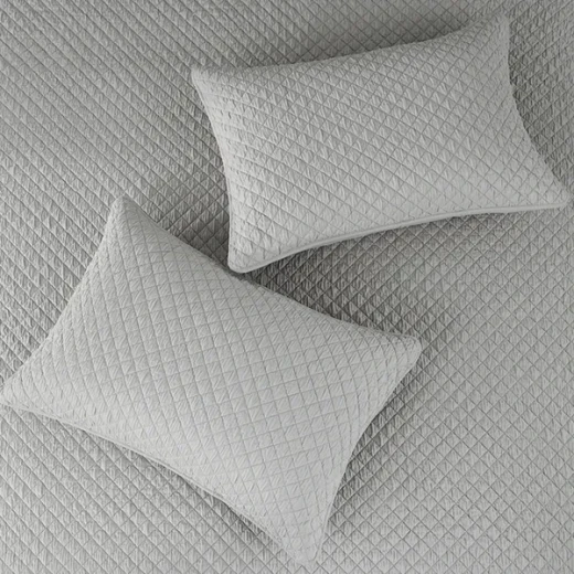 Nova Home Vivid Jaquard Bed Spread Set - 3Pcs - King & Super King - Grey - Nova Home - Image 4