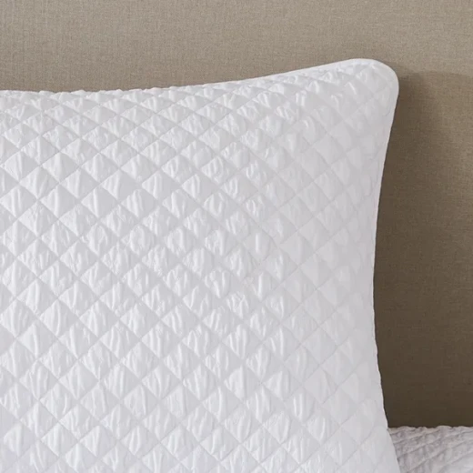 Nova Home Vivid Jaquard Bed Spread Set - 3Pcs - King & Super King - White - Nova Home - Image 4