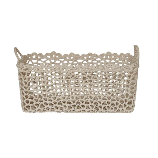 Nova Home "Yarnware" Cotton Crochet Basket - Ivory - Nova Home - Image 5