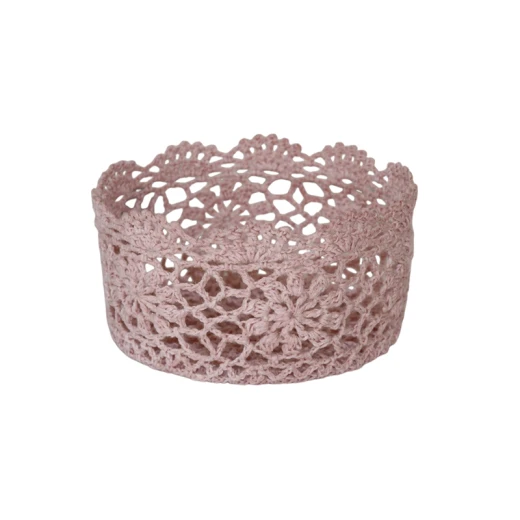 Nova Home "Knotbox" Cotton Crochet Basket - Rose - Nova Home - Image 3