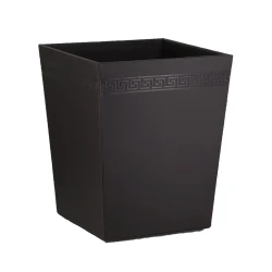 Nova Home Versace Leather Bin Basket - Black