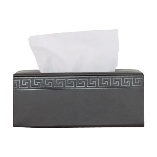 Nova Home Versace Rectangular Leather Tissue Box - Brown Nova Home Versace Rectangular Leather Tissue Box - Brown