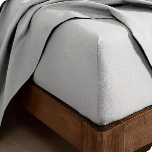 نوفا هوم Cotton Warm طقم شرشف مطاط شتوي قطن فلانيل دافئ - مجوز & مجوز كبير - 3 قطع - رمادي - نوفا هوم - Image 2