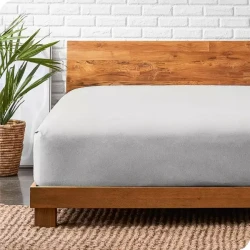 نوفا هوم Cotton Warm طقم شرشف مطاط شتوي قطن فلانيل دافئ - مجوز & مجوز كبير - 3 قطع - رمادي