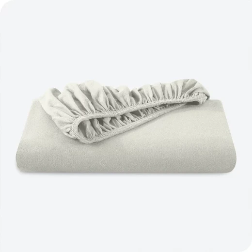نوفا هوم Cotton Warm طقم شرشف مطاط شتوي قطن فلانيل دافئ - مجوز & مجوز كبير - 3 قطع - أوف وايت - نوفا هوم - Image 4