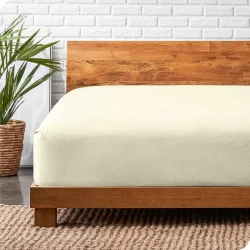 نوفا هوم Cotton Warm طقم شرشف مطاط شتوي قطن فلانيل دافئ - مجوز & مجوز كبير - 3 قطع - بيج