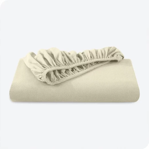 نوفا هوم Cotton Warm طقم شرشف مطاط شتوي قطن فلانيل دافئ - مفرد ونص & كوين - 3 قطع - بيج - نوفا هوم - Image 4