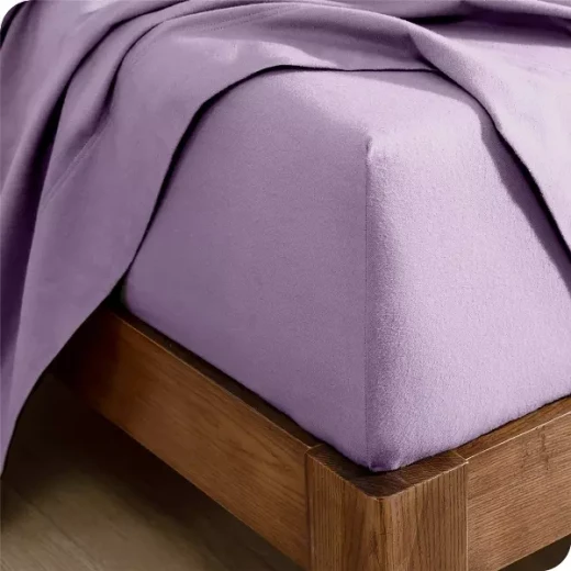 نوفا هوم Cotton Warm طقم شرشف مطاط شتوي قطن فلانيل دافئ - مفرد ونص & كوين - 3 قطع - نهدي - نوفا هوم - Image 2