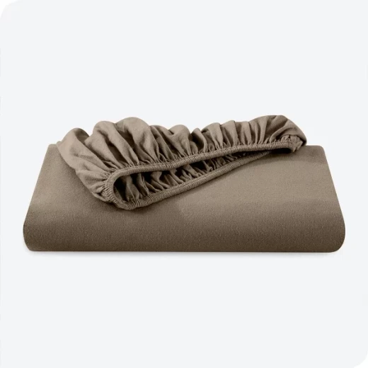 Nova Home Cotton Warm Winter Flannel Fitted Sheet Set - Single & Twin - 2 Pcs - Taupe - Nova Home - Image 3