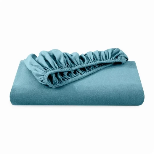 نوفا هوم Cotton Warm طقم شرشف مطاط شتوي قطن فلانيل دافئ - مفرد ونص & كوين - 3 قطع - أزرق - نوفا هوم - Image 2