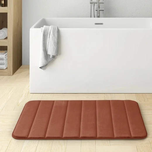 Nova Home Steps Memory Foam Non-Slip Bath Mat - 50x80 Cm - Rose - Nova Home - Image 3