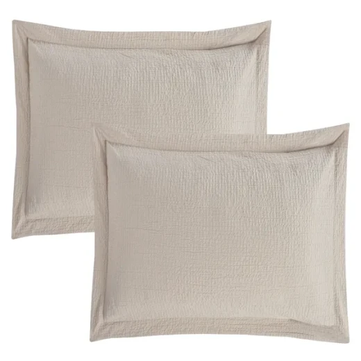 Nova Cottontex Textured Duvet Cover Set - 100% Cotton, 200 Thread  - 2 Pcs - King & Super King - Beige - Nova Home - Image 2