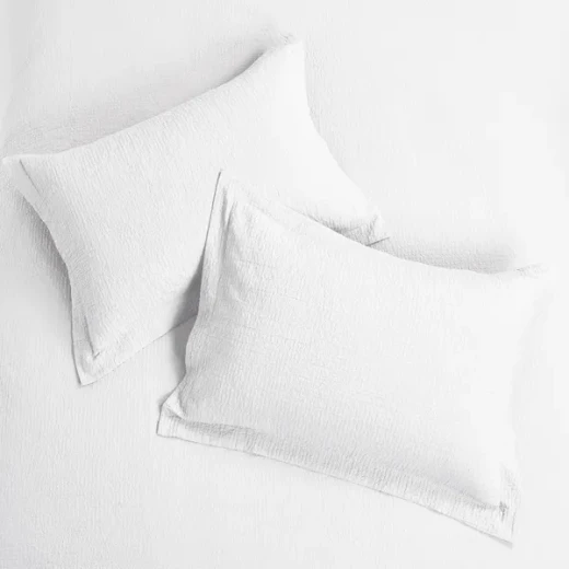 Nova Cottontex Textured Duvet Cover Set - 100% Cotton, 200 Thread  - 2 Pcs - King & Super King - White - Nova Home - Image 5