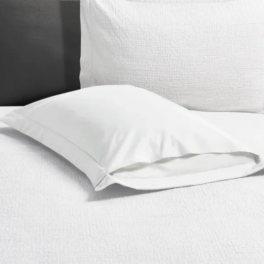 Nova Cottontex Textured Duvet Cover Set - 100% Cotton, 200 Thread  - 2 Pcs - King & Super King - White - Nova Home - Image 4