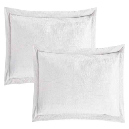 نوفا هوم "Cottontex" طقم وجه لحاف - قطن 100% ، 200 خيط لكل انش مربع - كوين -3 قطع - أبيض - نوفا هوم - Image 2
