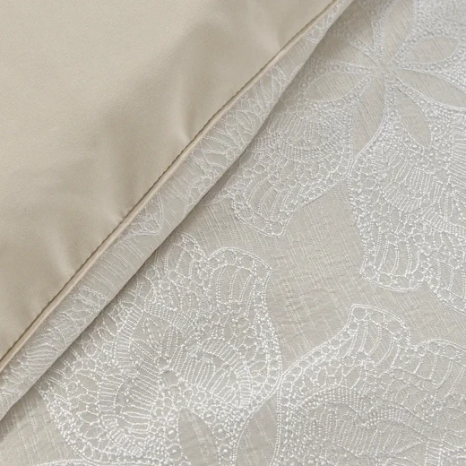 Nova Home Baroque Jacquard Comforter Set - King & Super King - 7 Pcs - Sand - Nova Home - Image 6