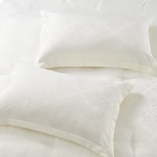 Nova Home Baroque Jacquard Comforter Set - King & Super King - 7 Pcs - Ivory - Nova Home - Image 4