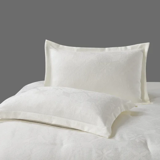 Nova Home Baroque Jacquard Comforter Set - King & Super King - 7 Pcs - Ivory - Nova Home - Image 2