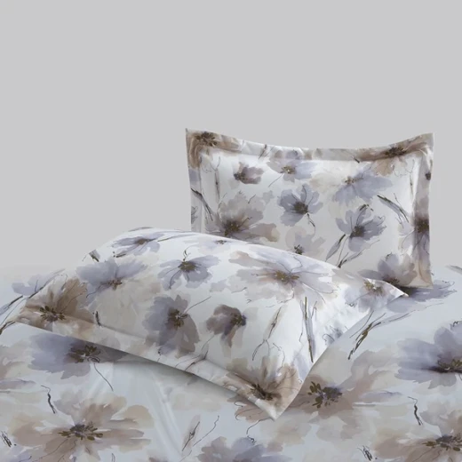نوفا هوم Chintz طقم لحاف مايكروفايبر بنمط مطبوع - 4 قطع - مفرد & مفرد كبير - بيج - نوفا هوم - Image 6