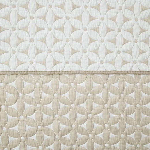 Nova Home Rosetex Poly Cotton Jaquard Reversible Bed Spread Set - 2Pcs - Single & Twin - Beige - Nova Home - Image 6