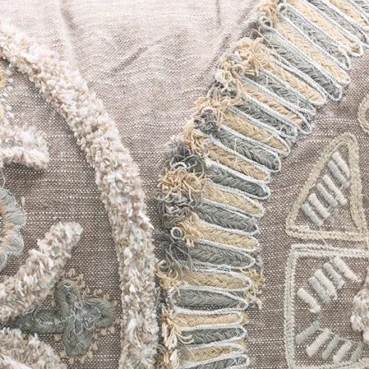 نوفا هوم "Tapestry" غطاء وسادة مطرز يدوياً - 35x60 سم - بني - نوفا هوم - Image 2