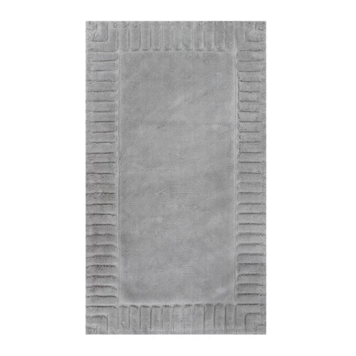 Nova Home Lasan Cotton Bath Rug - 70x120 Cm - Light Grey Nova Home Lasan Cotton Bath Rug - 70x120 Cm - Light Grey
