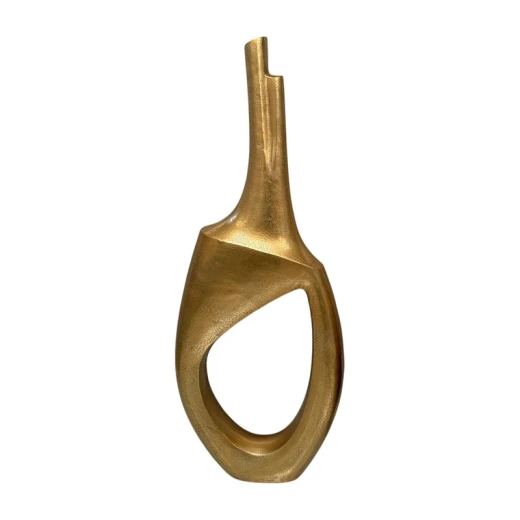 Weva Large Gold Rough Vase "Sleek Vue" - Weva - Image 2