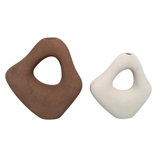 نوفا هوم فازة ديكور مزخرفة كبيرة بيج "Earth Sculpt" نوفا هوم فازة ديكور مزخرفة كبيرة بيج "Earth Sculpt"