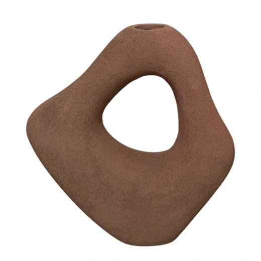 نوفا هوم فازة ديكور مزخرفة كبيرة بيج "Earth Sculpt" - نوفا هوم - Image 2