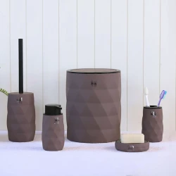 ويفا "Luminous" طقم اكسسوارات الحمام - 5 قطع - بني
