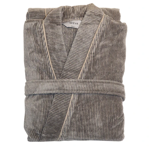 ويفا Dapper روب إستحمام - 100% قطن - XL - رمادي - ويفا - Image 2