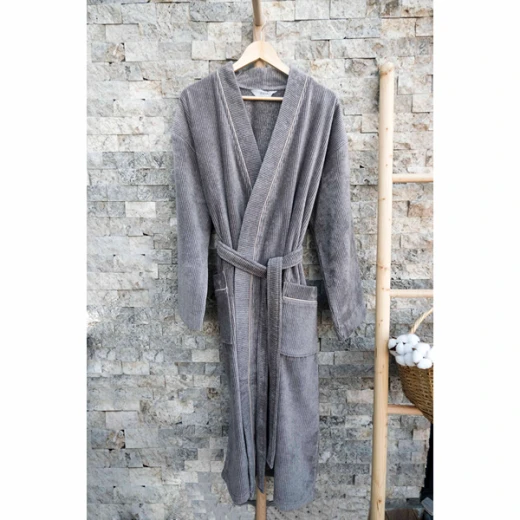 ويفا Dapper روب إستحمام - 100% قطن - XL - رمادي - ويفا - Image 6