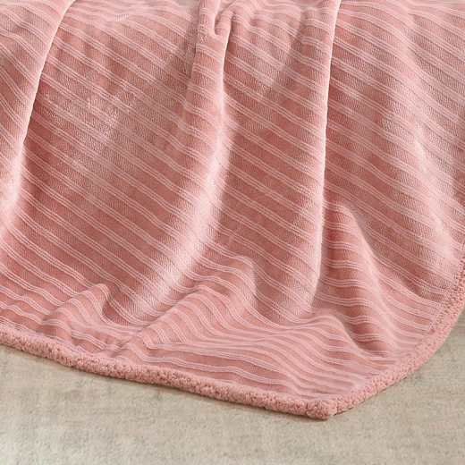 Nova Home Syros Winter Soft Jaquard Blanket -King/Super King - Pink - Nova Home - Image 2