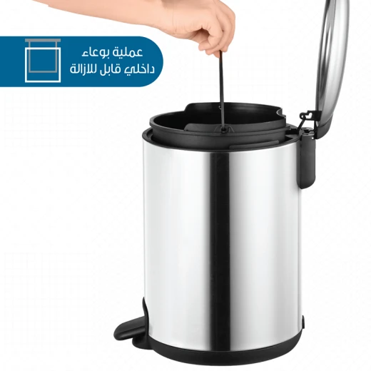 Weva Stella Waste Pedal Bin - 5 Liter - Grey - Weva - Image 12